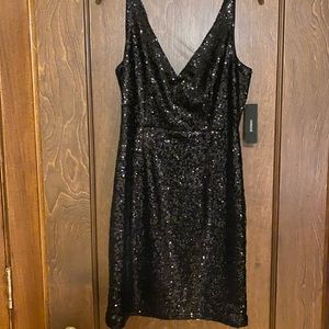 Black sequin lulus formal dress